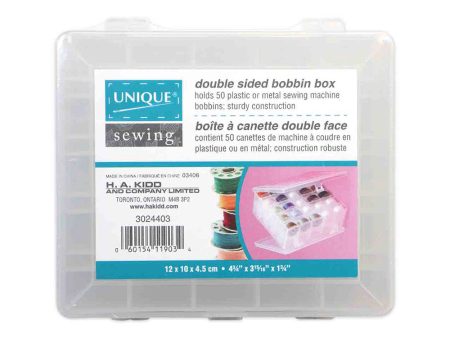 UNIQUE SEWING Double Sided 50pc Bobbin Box Cheap