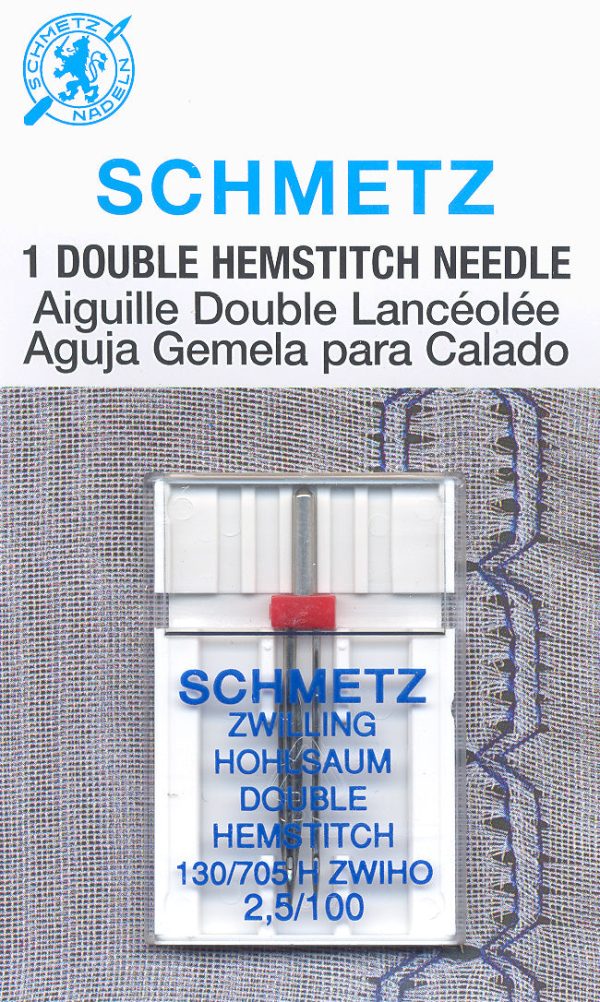 SCHMETZ hemstitch double needles - 100 16 carded 1 piece For Discount