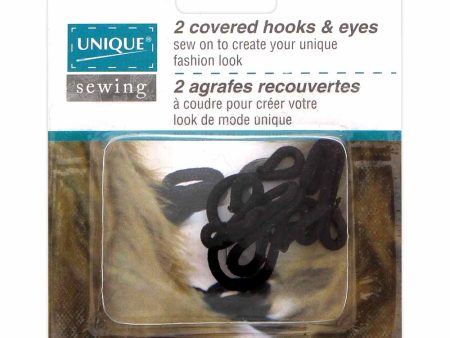 UNIQUE SEWING Hooks & Eyes Black - 4.0cm - 2 sets Cheap