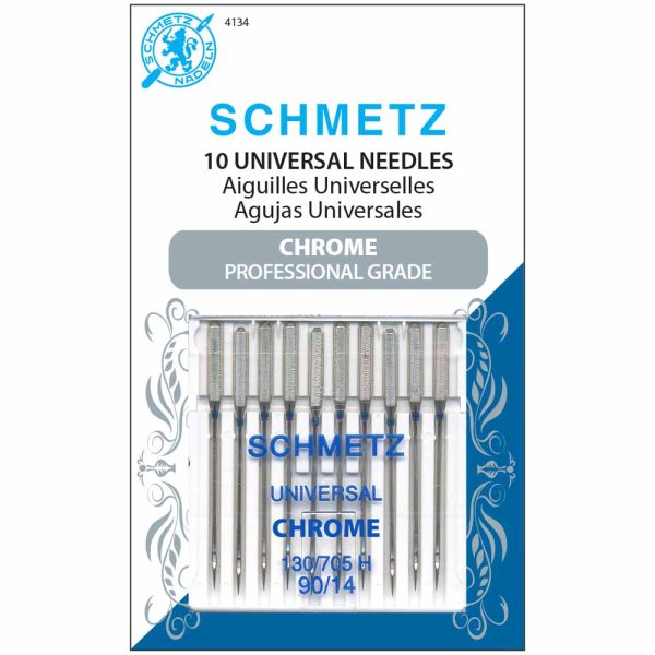 SCHMETZ #4134 Chrome Universal - 90 14 - 10 needles on Sale