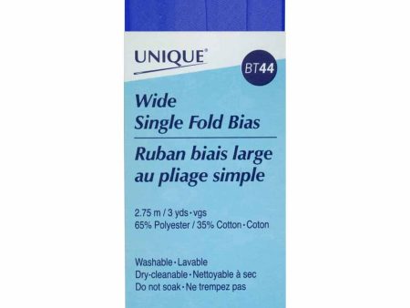 UNIQUE Wide Single Fold Bias Tape 25mm x 2.75m - Royal Blue Online Sale