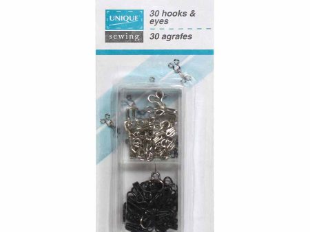 UNIQUE SEWING Assorted Hooks And Eyes - 30 sets Fashion