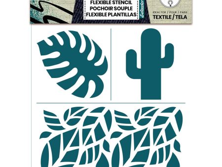 7A FLEXIBLE STENCIL 15X15 TROPICAL Discount