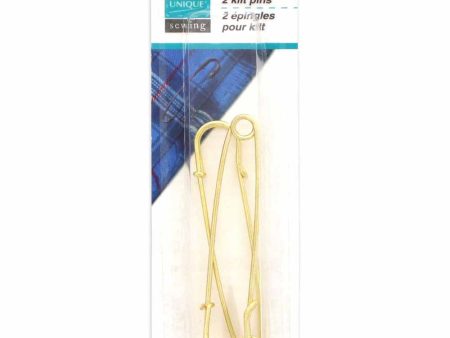 UNIQUE SEWING Kilt Pin Gold - 75mm (3 ) - 2pcs Supply