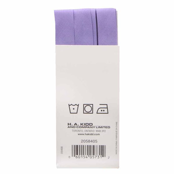 UNIQUE - Extra Wide Double Fold Bias Tape - 15mm x 2.75m - Lavender Hot on Sale