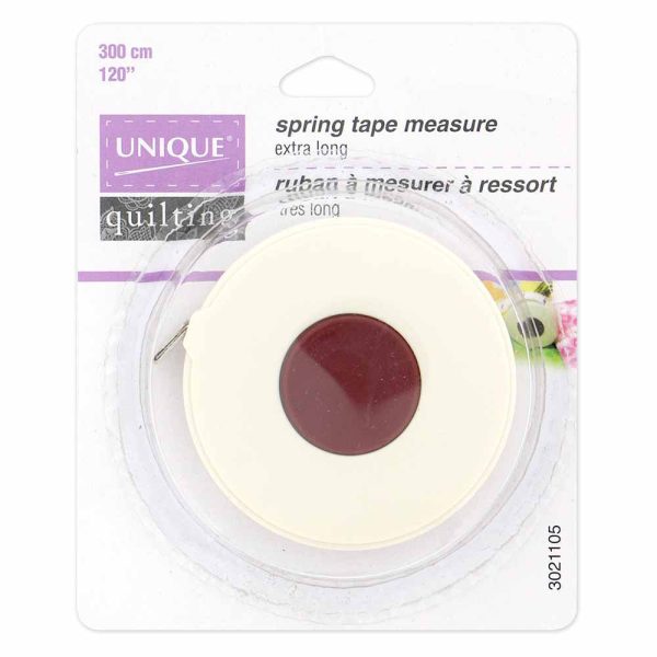 UNIQUE QUILTING Quilters  Extra Long Spring Retractable Tape Measure - 300cm (120 ) Online Sale