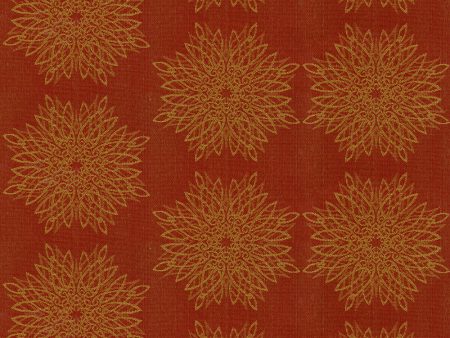 9 x 9 inch Home Decor fabric swatch - Crypton Continuous 44 Pumpkin Fashion