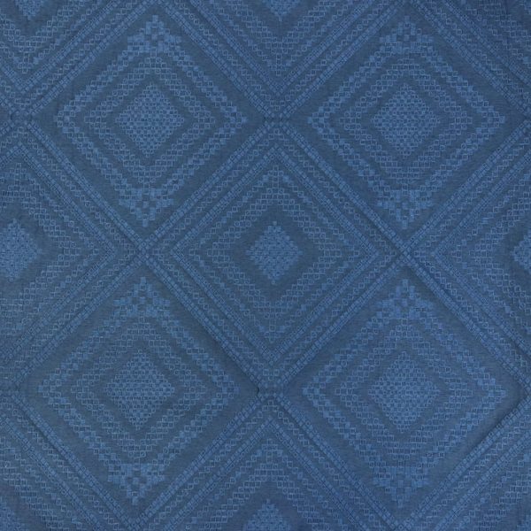 9 x 9 inch Home Decor Fabric Swatch - Home Decor Fabric - Global Chic - Samar I - Indigo Discount