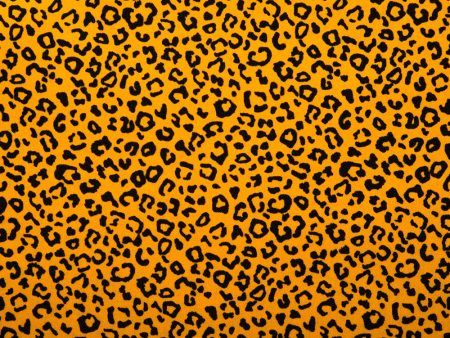 NOVELTY Cotton print - Leopard - Mustard Supply