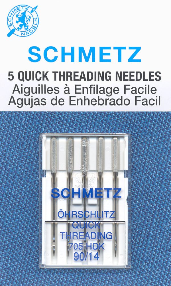 SCHMETZ quick threading needles - 90 14 carded 5 pieces on Sale