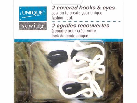 UNIQUE SEWING Hooks & Eyes White - 4.0cm - 2 sets Online Hot Sale