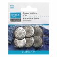 UNIQUE SEWING Jean Buttons No Sewing - Antique Silver 5 Stars - 6pcs. - 20mm (¾ ) For Cheap