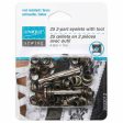 UNIQUE SEWING 2-Part Eyelets with Tool - 4mm (3 16 ) - Antique Gold - 25pcs Cheap