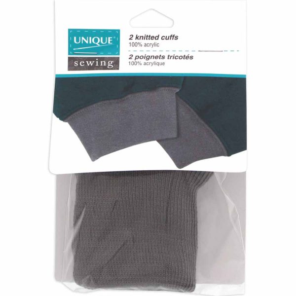 UNIQUE SEWING Knitted Cuffs Grey - 2pcs Online Sale