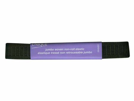 UNIQUE Jumbo Woven Non-Roll Elastic 19mm x 2.4m - Black Sale