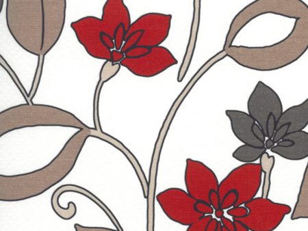 12 x 12 inch Swatch - Home Decor Fabric - Signature Murmure 1074 - black, red, beige Online Hot Sale