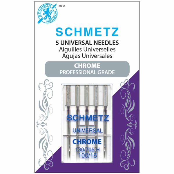 SCHMETZ #4018 Chrome Universal - 100 16 - 5 needles Fashion