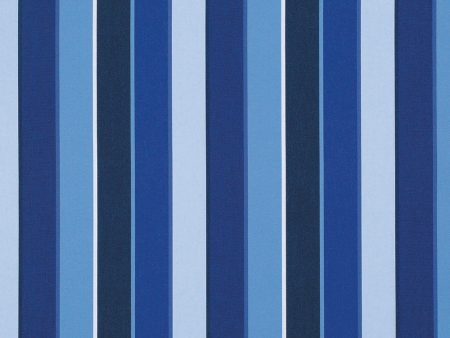 9 x 9 inch Home decor fabric Swatch - Sunbrella Furniture Stripe Milano 56080-0000 Cobalt Hot on Sale