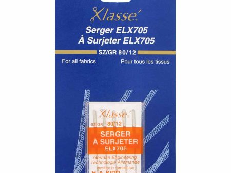 KLASSE´ Serger Needle Carded - Size 80 12  ELX705 For Sale