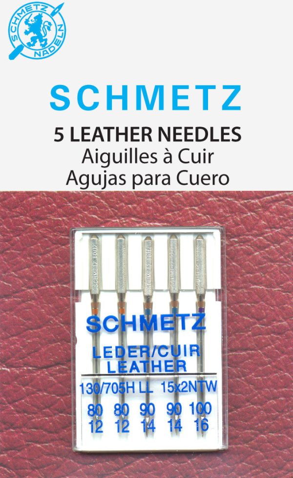 SCHMETZ leather needles - assorted carded 5 pieces on Sale