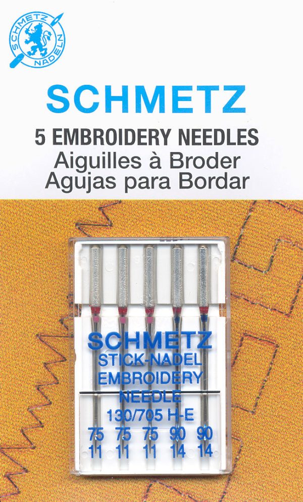 SCHMETZ embroidery needles - assorted carded 5 pieces Sale