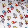 CAMELOT Licensed Bamboo flannelette - Kawaii Avengers - White on Sale