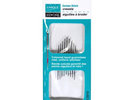 UNIQUE SEWING Certain Stitch Crewel Needles - sizes 8-10 - 9pcs Discount