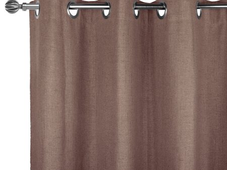 Blackout Grommet curtain panel - Lucas - Chocolate - 52 x 84   Online now