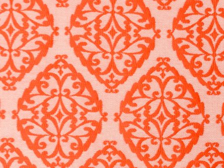 9 x 9 inch Fabric Swatch - Home Decor Fabric - PK Studio - Stencil study Orange Supply