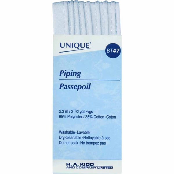 UNIQUE Corded Piping 3.2mm x 2.3m - Light Blue For Discount