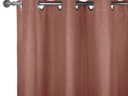 Blackout Grommet curtain panel - Lucas - Cinnamon - 52 x 84   Online Sale