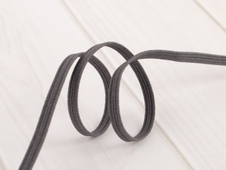 3mm braided elastic - DARK GREY Cheap