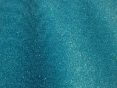 6 x 6 Fashion Fabric Swatch - Stretch Velvet 4-Way - Turquoise For Sale