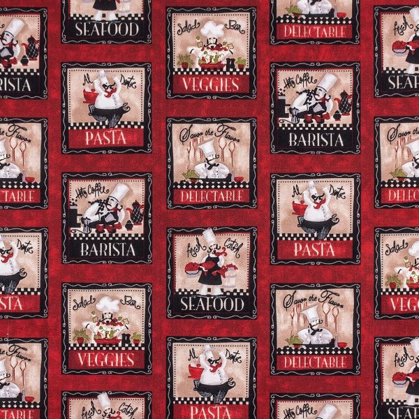 9 x 9 inch Home Decor Fabric - The Essentials - Barista - Red Discount