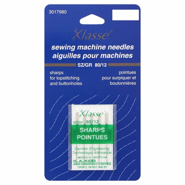 KLASSE´ Sharps Needles Carded - Size 80 12 - 5 count For Discount