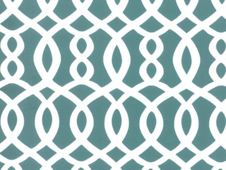 12 x 12 inch Swatch - Home Decor Fabric - Signature Maddy 1065 - turquoise, white Discount