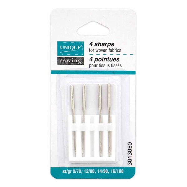 UNIQUE SEWING Sharps Needles Asst. 70 10,80 12,90 14,100 16 - 4 count For Cheap