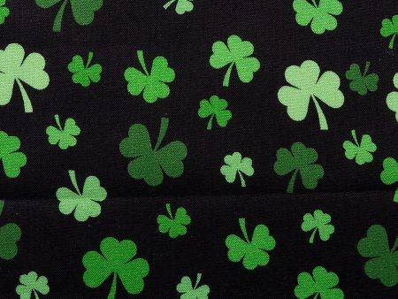 SAINT PATRICK Cotton print - Clover - Black Online now