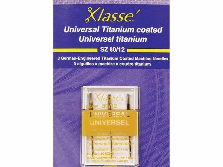 KLASSE´ Universal Titanium Needles Carded - Size 80 12 - 3 count For Cheap