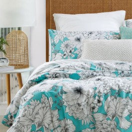 Valentina - 3 pc Duvet cover - Aqua Online Hot Sale