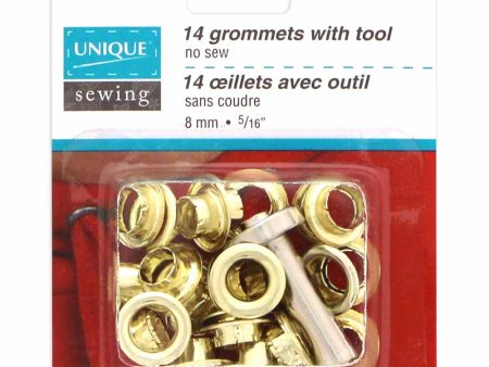 UNIQUE SEWING Grommets Gold - 8mm (¼ ) - 14 pcs Sale