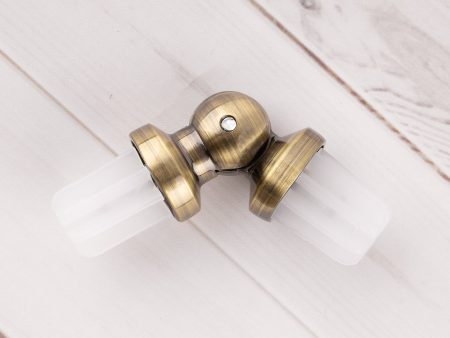 ANTIQUE BRASS SWIVEL SOCKET - for a ¾   (19mm) diameter rod Online now