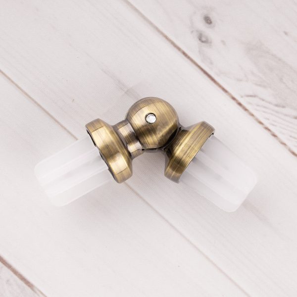 ANTIQUE BRASS SWIVEL SOCKET - for a ¾   (19mm) diameter rod Online now