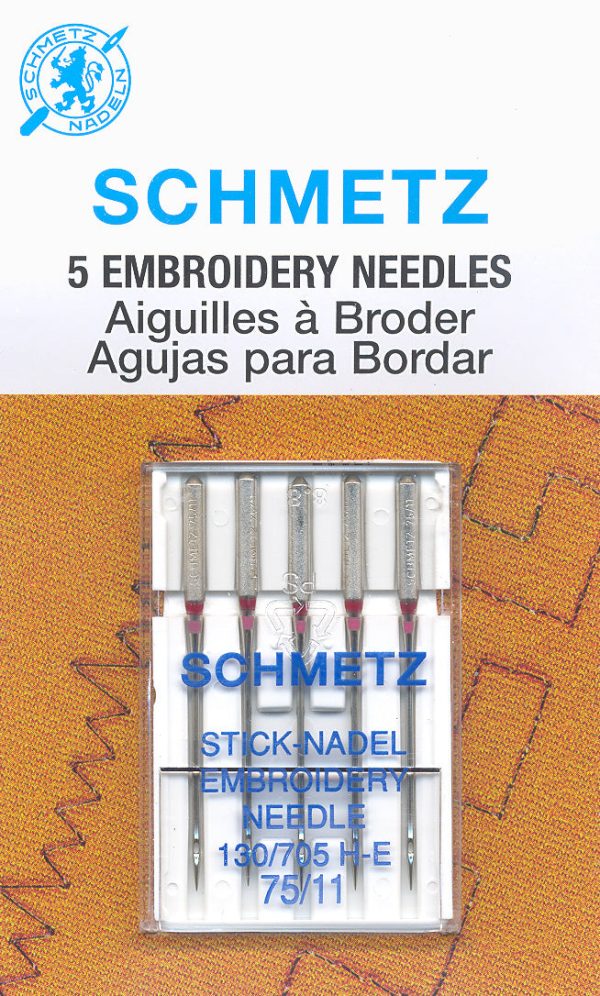 SCHMETZ embroidery needles - 75 11 carded 5 pieces Online Sale