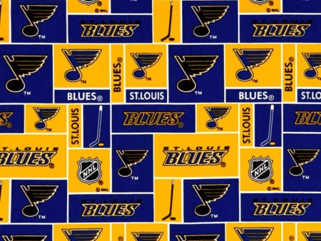 St. Louis Blues - NHL Fleece Print - Squares Hot on Sale