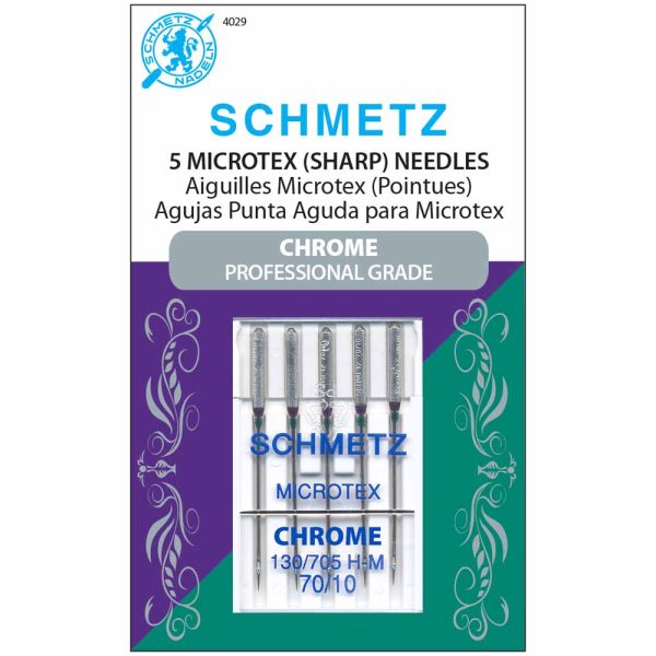 SCHMETZ #4029 Chrome Microtex - 70 10 - 5 needles Online